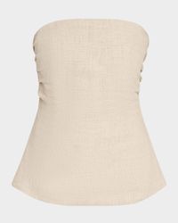 Alexa Strapless Linen Top