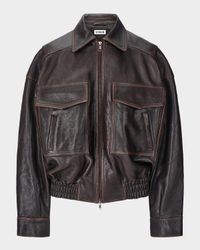 Eugene Distressed Leather Jacket