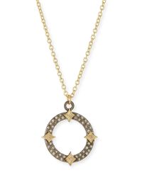 Old World Diamond Open Pendant Necklace w/ Crivelli