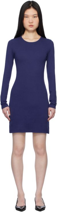 Gil Rodriguez Navy Long Sleeve Bellevue Minidress