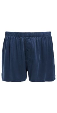 Lunya Washable Silk Boxers Deep Blue M