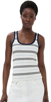 SIMKHAI Hawkins Tank Top White Multi Stripe S