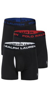 Polo Ralph Lauren Underwear Perfect Pouch Mesh Boxer Briefs 3 Pack CruiseNavy/HarborIsland/Royal S