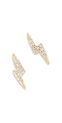 SHASHI Electric Stud Earrings Gold One Size