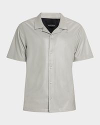 Men's Bond Faux Leather Camp Shirt