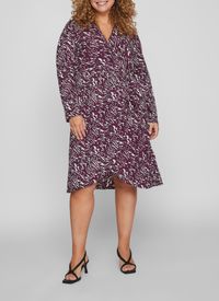 Evoked - Robe courte portefeuille imprimée - Taille 50 - Violet