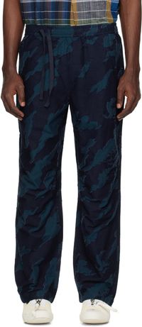 Maharishi Blue Bonsai Loose Track Trousers