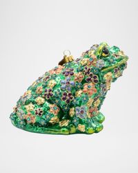 Floral Frog Christmas Ornament