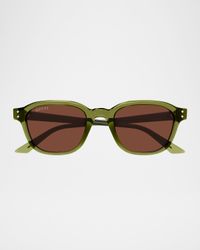 Men's GG1892SM Acetate Square Sunglasses
