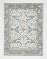 Claremont Hand-Tufted Light Blue Oushak Rug, 10' x 14'