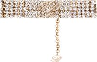 Blumarine Gold Rhinestone 'B' Choker