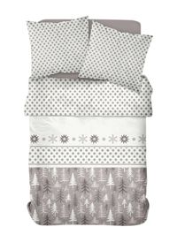 Today Linge De Maison - Parure de lit imprimé en coton - Taille 240x220 cm - Gris