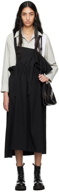 Y's Robe midi asymétrique noire