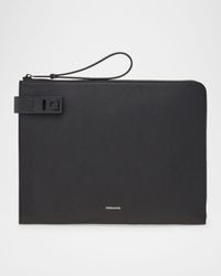 Men's Twins Leather Zip Pouch