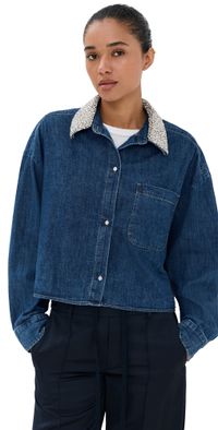 TWP My Ex's Denim Jacket with Crystal Collar Paris P
