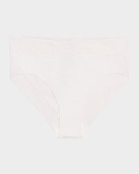 Cotton Delight Lace-Trim High-Cut Briefs