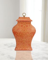 Richmond Damask Coral Jar