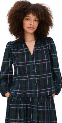Birds of Paradis Maisey Blouse Windsor Plaid M