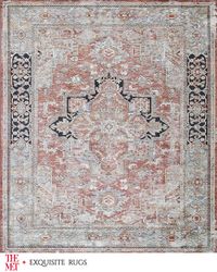 Antique Loom Rust & Black Rug, 12' x 15'