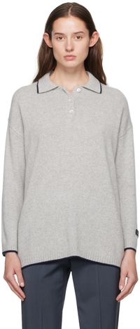 HommeGirls Polo gris à trois boutons