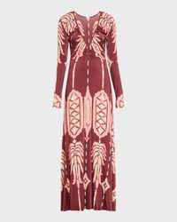 Alma Bordada Printed Jersey Reversible Dress
