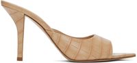 GIABORGHINI Beige Perni 04 Croc Heeled Sandals