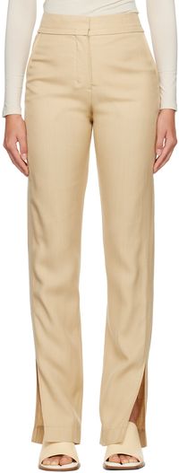 JACQUEMUS Pantalon Tibau beige - Le chouchou