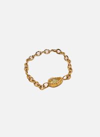 Aec Paris - Bague chaîne daya goutte - Taille 60 - Jaune