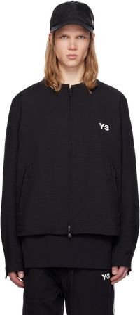 Y-3 Blouson noir à garnitures à trois rayures - Sport Uniform