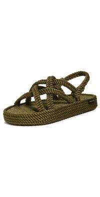 BOHONOMAD Bodrum Platform Sandals Khaki 41