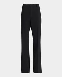 High-Rise Light Travel Wool Flare Trousers
