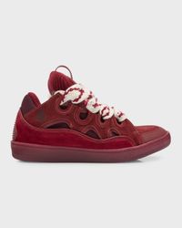 Men's Curb Suede Chunky Low-Top Sneakers