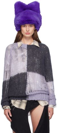 Acne Studios Purple & Gray Loose Sweater