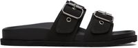 MSGM Black Canvas Sandals