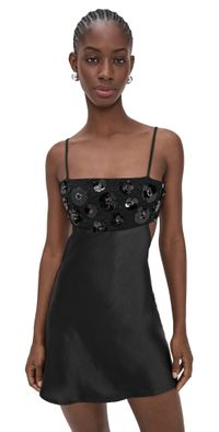 Bailey Rose Black Embellished Mini Dress Black M