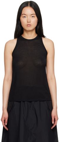 6397 Black High Neck Tank Top