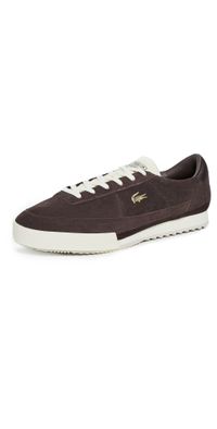 Lacoste Men's Aura Sneakers Dark Brown & Off White 9.5