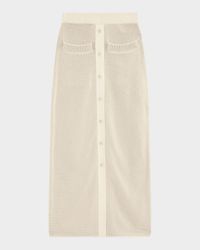 Striped Cotton Knit Maxi Skirt