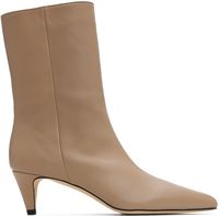 BY FAR Taupe Lysander Boots