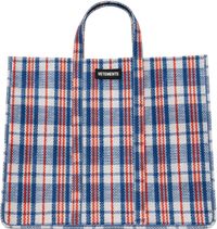VETEMENTS Blue Barbes Shopper Tote