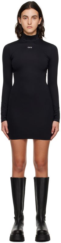 Off-White Black Off Stamp Sleek Minidress