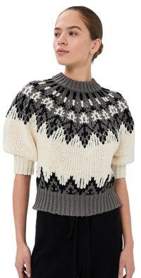 Altuzarra Marty Fair Isle Sweater Toffee XS
