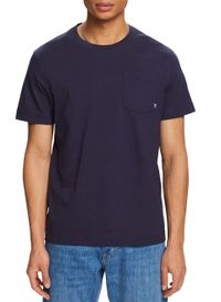 Esprit - Tee-shirt col rond en coton bio - Taille L - Bleu