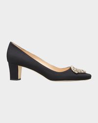 Okkato Low-Heel Crepe Pumps