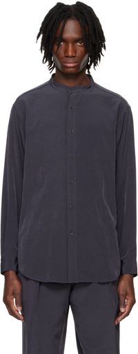 RAINMAKER KYOTO Gray Band Collar Shirt