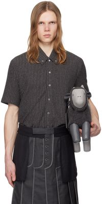 Thom Browne Gray Striped Shirt