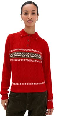 Guest in Residence Cable Collegiate Polo Chili Combo L