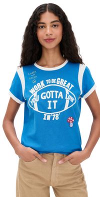 MOTHER The Boxy Goodie Inset Tee You Got To Love It L