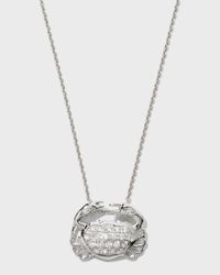 Crab Tiny Treasures Necklace in White Gold