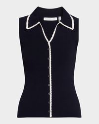 The Shiloh Lace-Trim Rib Knit Top